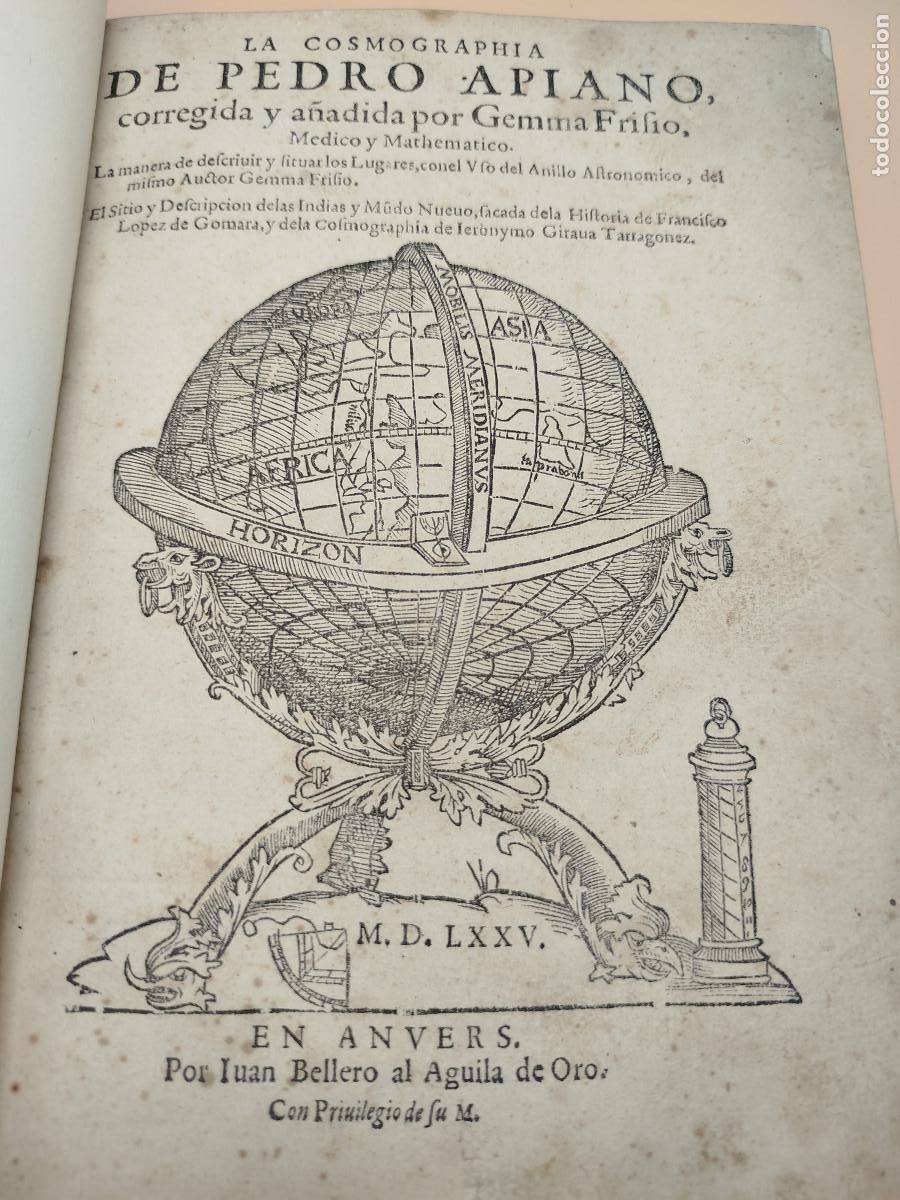 Livres anciens: LA COSMOGRAPHIA DE APIANO A&Ntilde;O 1575