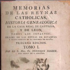 Libros antiguos: MEMORIAS DE LAS REYNAS CATHOLICAS : HISTORIA GENEALOGICA DE LA CASA REAL DE CASTILLA Y DE LEON- 1790