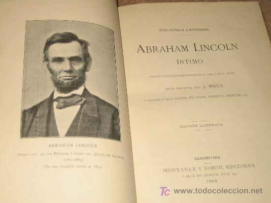 Libros antiguos: ABRAHAM LINCOLN - 1909 - Foto 2