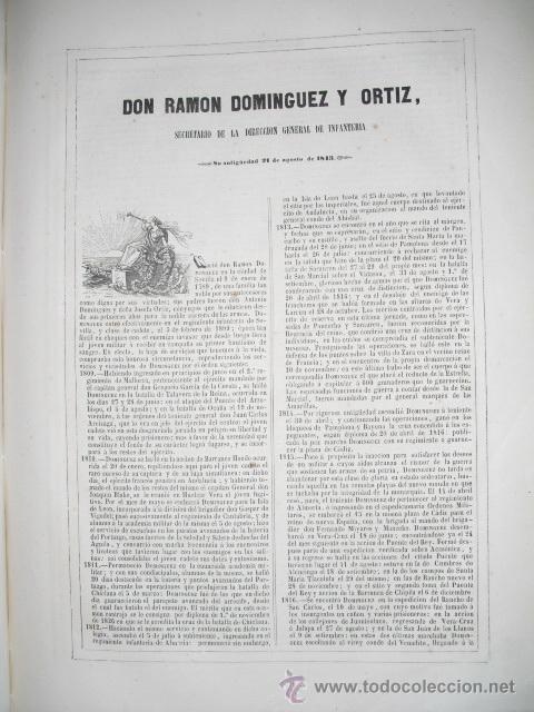 Libros antiguos: 1851 BIOGRAFIA DEL BRIGADIER DE INFANTERIA DON RAMON DOMINGUEZ Y ORTIZ (SEVILLA) 40X33 CMS - Foto 2 - 26290538