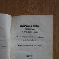 Libros antiguos: ESPARTERO. FLÓREZ (JOSÉ SEGUNDO) TOMO II. . Lote 31073163