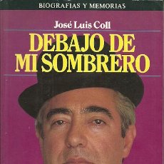 Libros antiguos: JOSE LUIS COLL, DEBAJO DE MI SOMBRERO AÑO 1985, 222 PAGINAS.. Lote 36527298