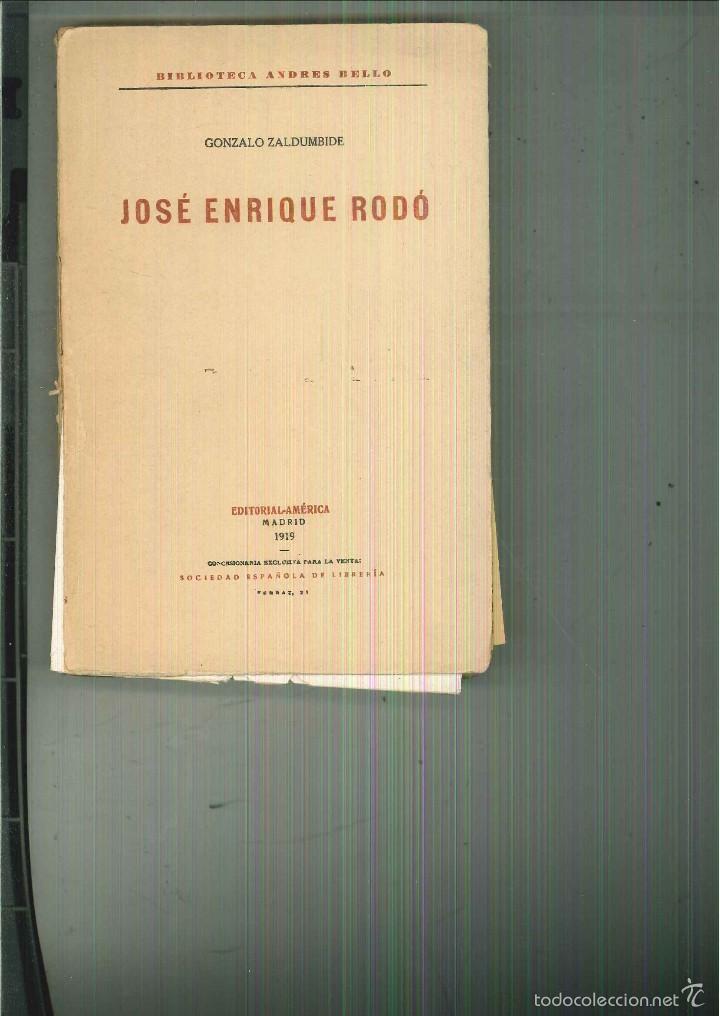 Libros antiguos: JOS&Eacute; ENRIQUE ROD&Oacute; - Foto 1