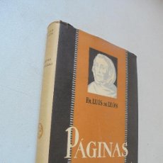 Libros antiguos: COLECCIÓN MERGES,ANTOLOGÍAS DE CLÁSICOS ESPAÑOLES-FRAY LUIS DE LEÓN-PÁGINAS ESCOGIDAS-1ª. EDC.- 1934. Lote 58395259