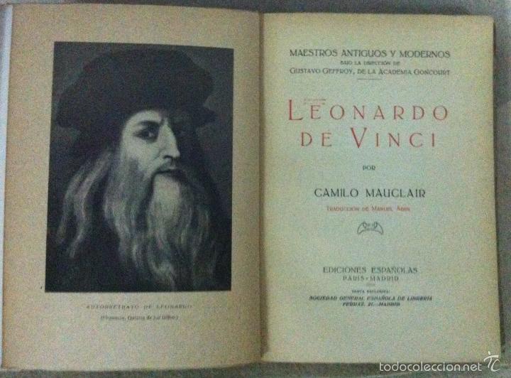Libros antiguos: Camilo Mauclair. LEONARDO da VINCI. 1925 - Foto 2