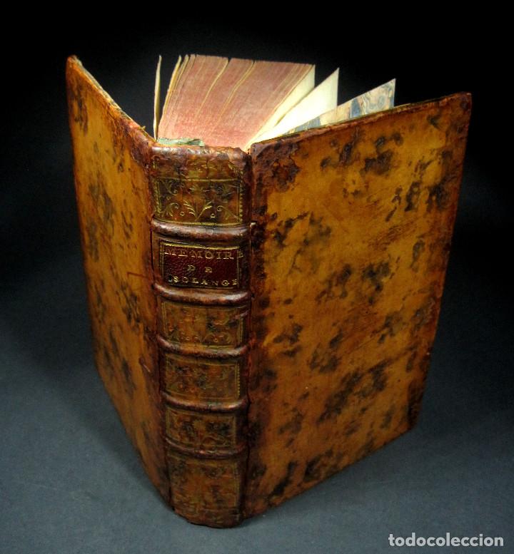 Libros antiguos: Año 1761 2 tomos en un volumen Memorias del Marqués de Solanges 250 años de antigüedad Raro - Foto 4 - 110795107