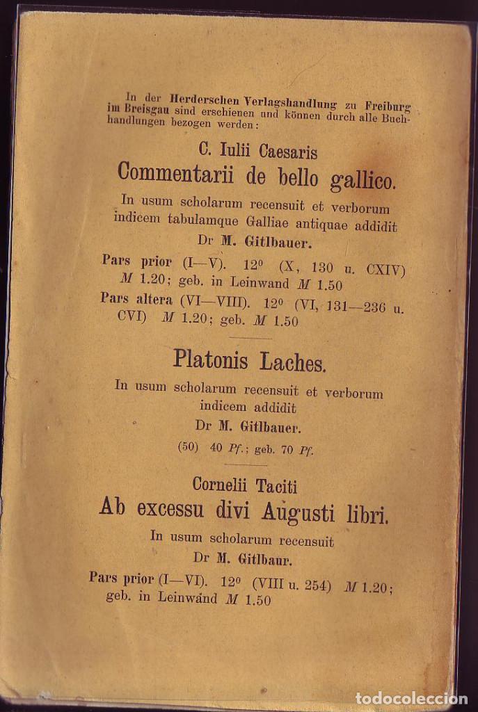 Libros antiguos: CORNELII NEPOTIS VITAE. Dr. Michael Gitlbauer. Munchen 1907. - Foto 2