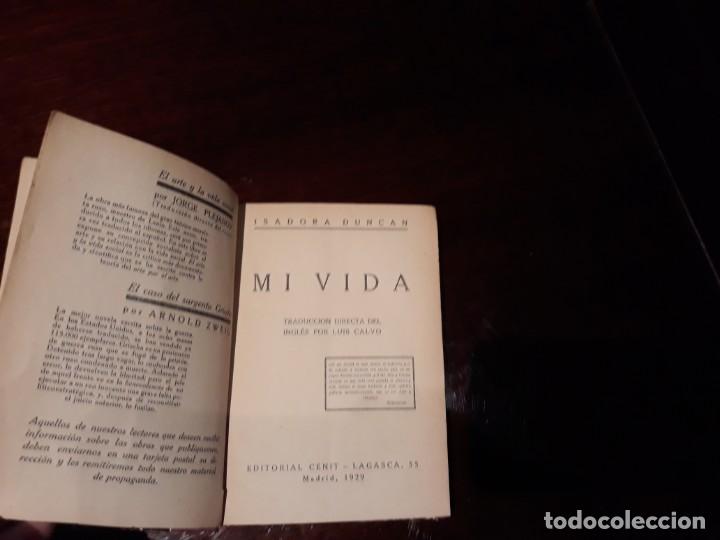 Libros antiguos: MI VIDA - ISADORA DUNCAN - Foto 1