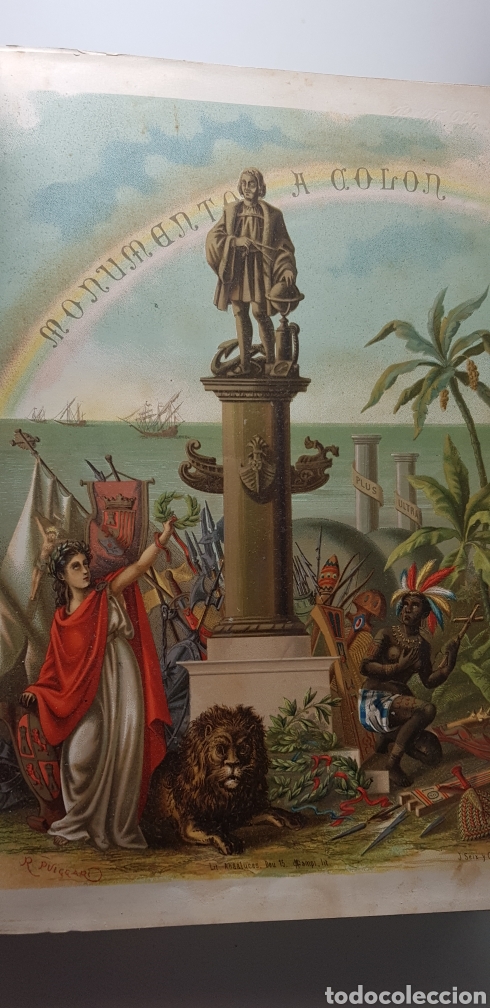 Libros antiguos: MONUMENTO A CRISTOBAL COLON - Foto 4