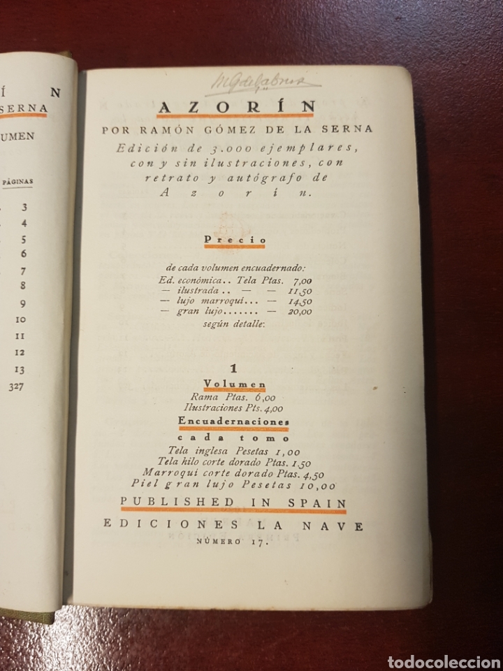 Libros antiguos: Azorin - Ramon gomez de la serna - 1930 - Foto 2