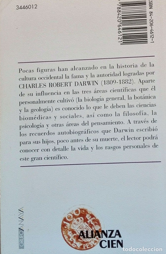 Libros antiguos: Darwin autobiografia - Foto 2