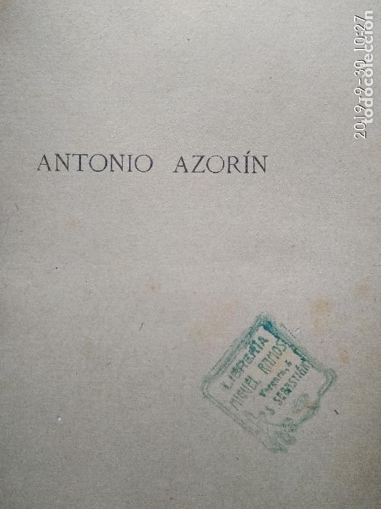 Libros antiguos: Antonio Azor&iacute;n 1913 - Foto 2