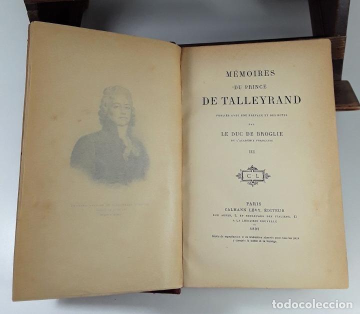 Libros antiguos: MÉMOIRES DU PRINCE DE TALLEYRAND. 2 TOMOS. EDIT. CALMANN LEVY. 1891. - Foto 5 - 193985817