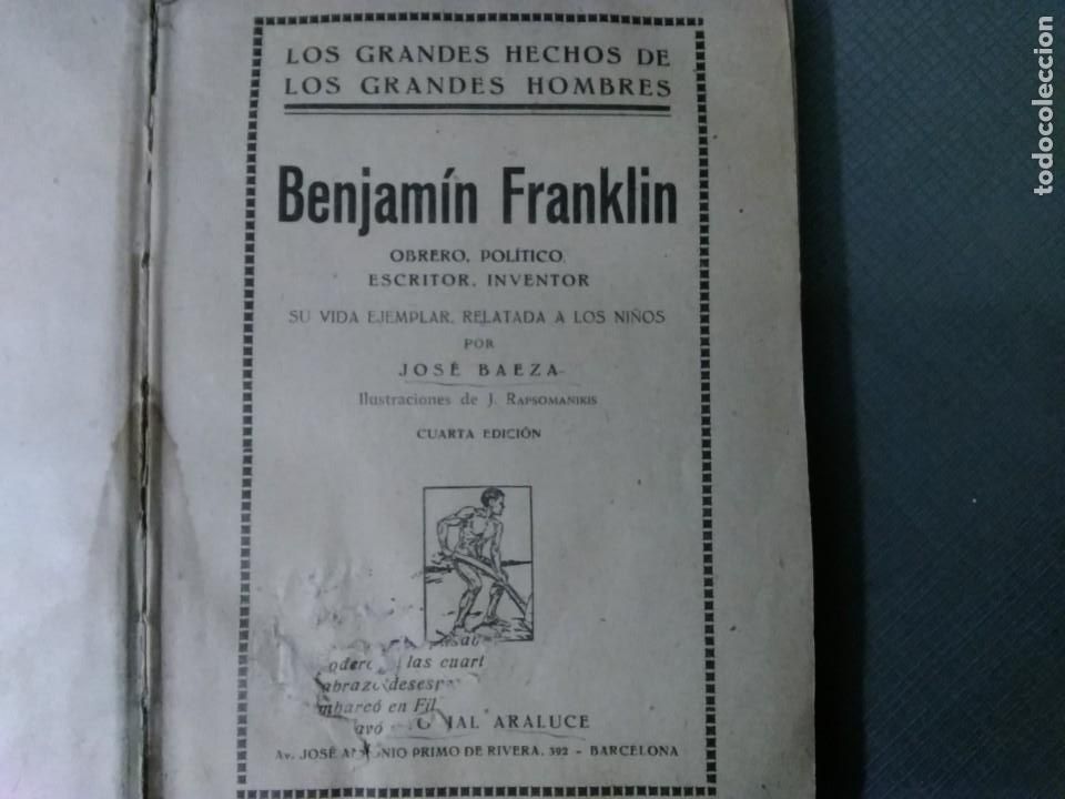 Libros antiguos: Benjamin Franklin - Foto 3