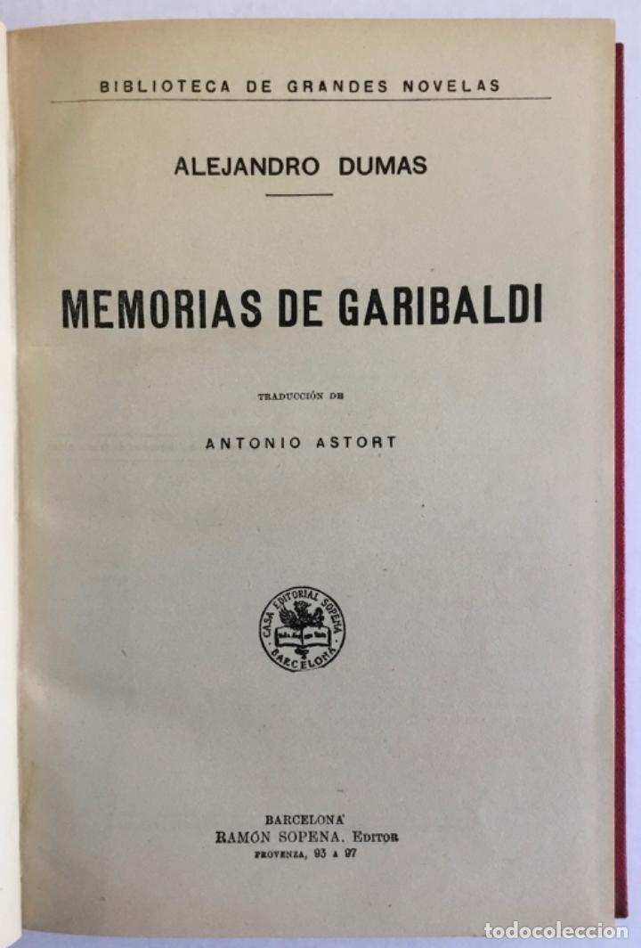 Libros antiguos: MEMORIAS DE GARIBALDI. - Foto 1
