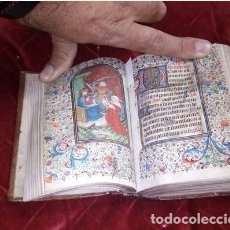 Libros antiguos: LIBRO DE HORAS SIGLO XV. ORIGINAL .MANUSCRITO. UNICO EN EL MUNDO.DATA DE 1450.CERTIFICADO. Lote 205184770