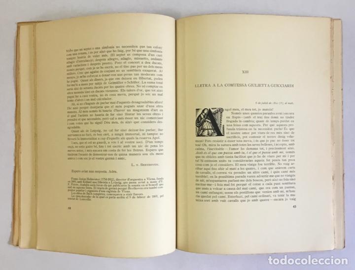 Libros antiguos: CORRESPOND&Egrave;NCIA DE BEETHOVEN. - [MILL&Agrave;S RAURELL.] - Foto 4