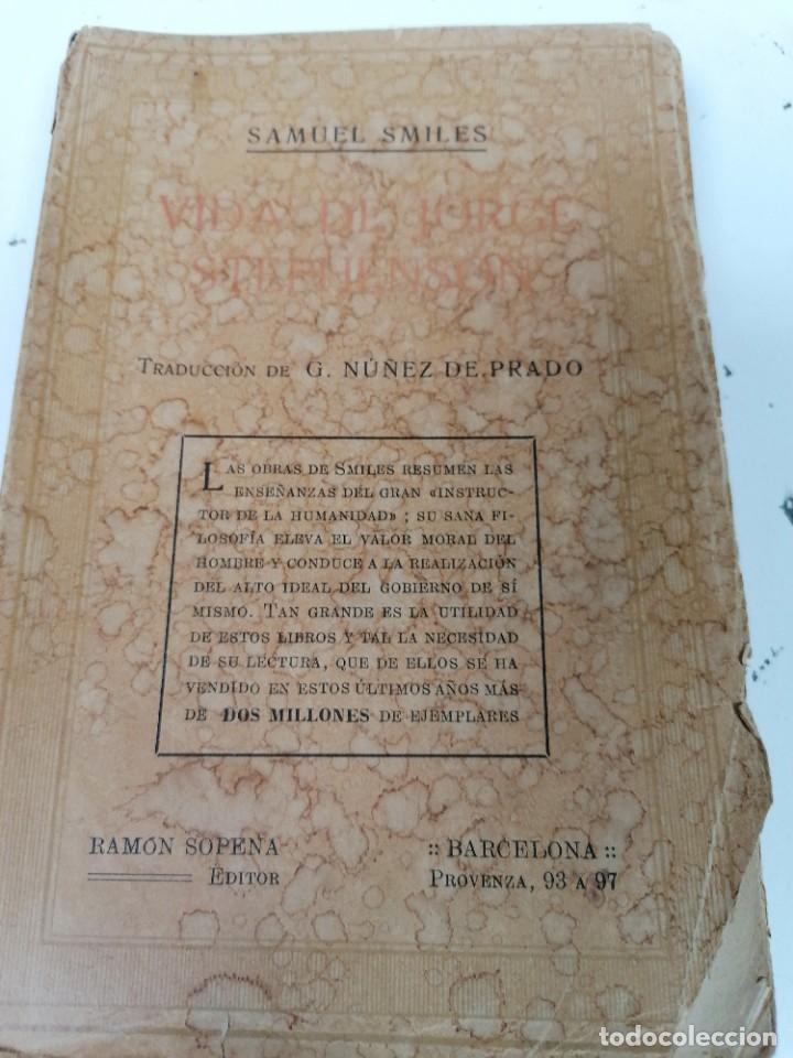 Libros antiguos: Samuel Smiles. La vida de Jorge Stephenson. - Foto 1