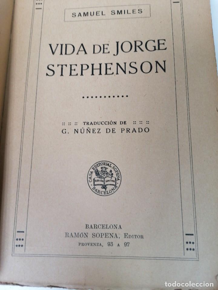 Libros antiguos: Samuel Smiles. La vida de Jorge Stephenson. - Foto 2