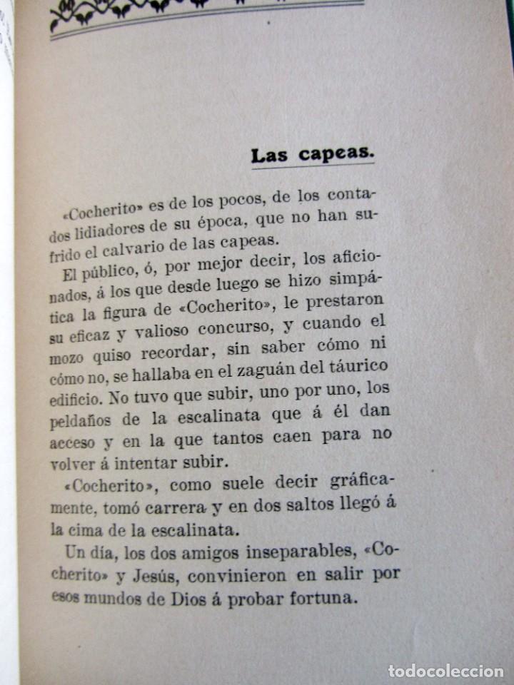 Libros antiguos: Cocherito. (Cástor Jaureguibeitia Ibarra, Torero) ¿Pedro Rodriguez? ¿1911? . Club Cocherito Bilbao. - Foto 9 - 226591706