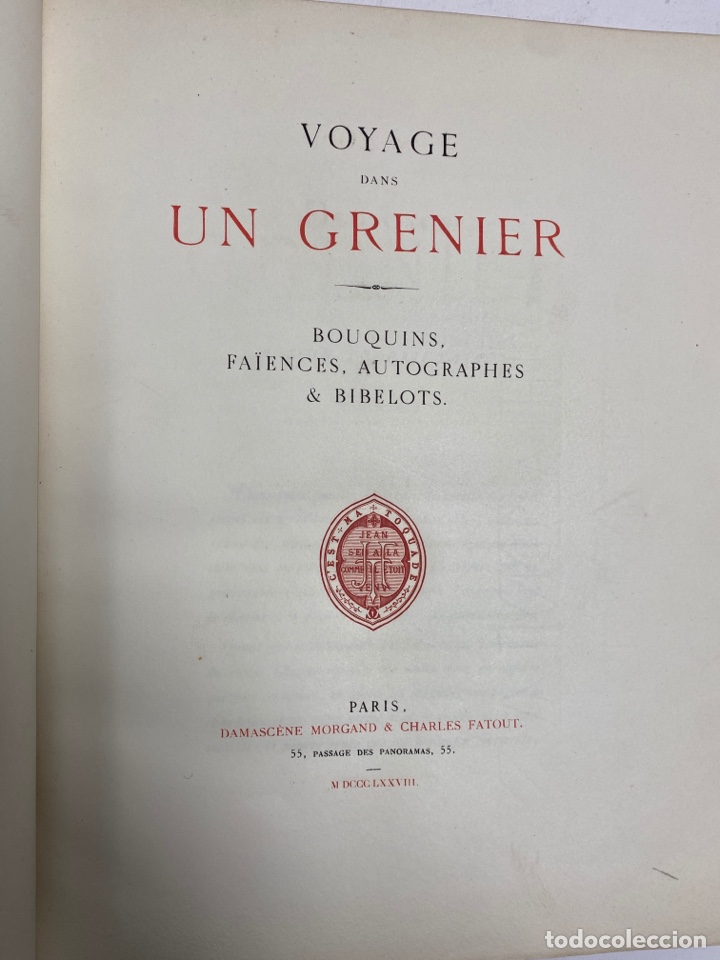 Libros antiguos: L-5425. VOYAGE DANS UN GRENIER PAR CHARLES C. 1878. EJEMPLAR NUMERADO. - Foto 6 - 251778055