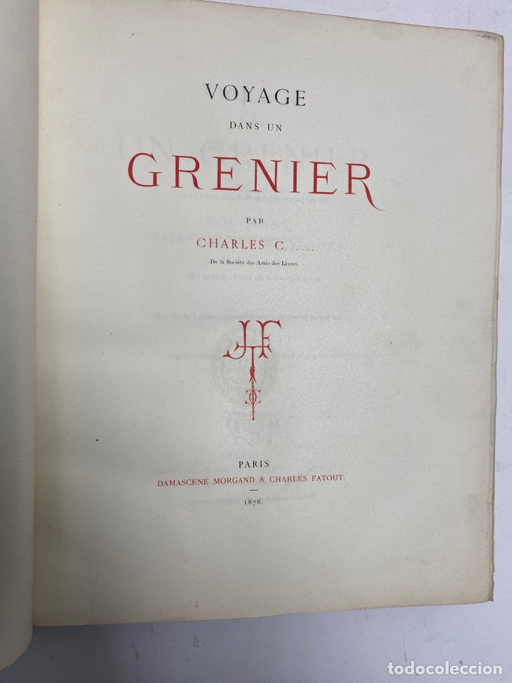 Libros antiguos: L-5425. VOYAGE DANS UN GRENIER PAR CHARLES C. 1878. EJEMPLAR NUMERADO. - Foto 1 - 251778055