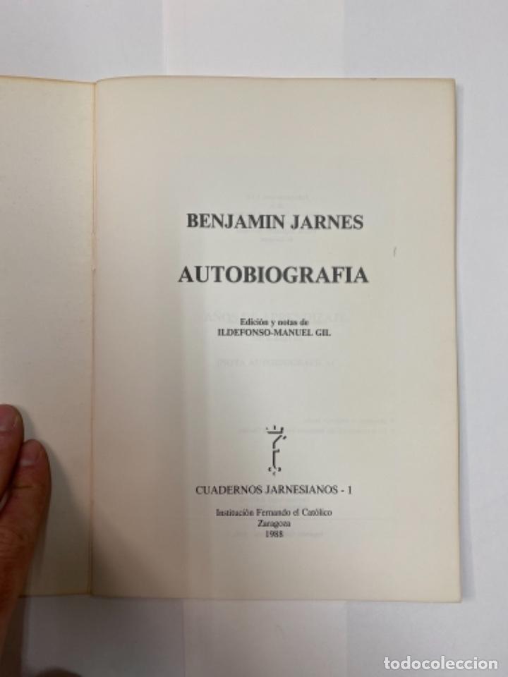 Libros antiguos: Benjamín Jarnés, autobiografía. Institución Fernando el católico - Foto 2 - 263143565