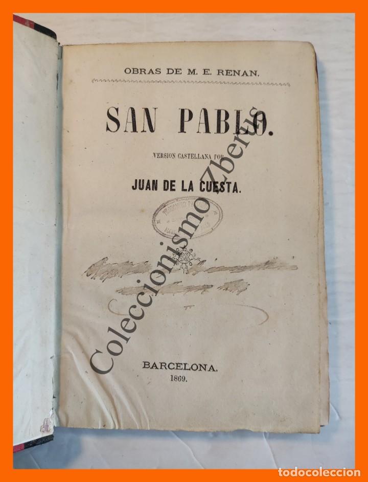Libros antiguos: San Pablo - M.E. Renan - Foto 2