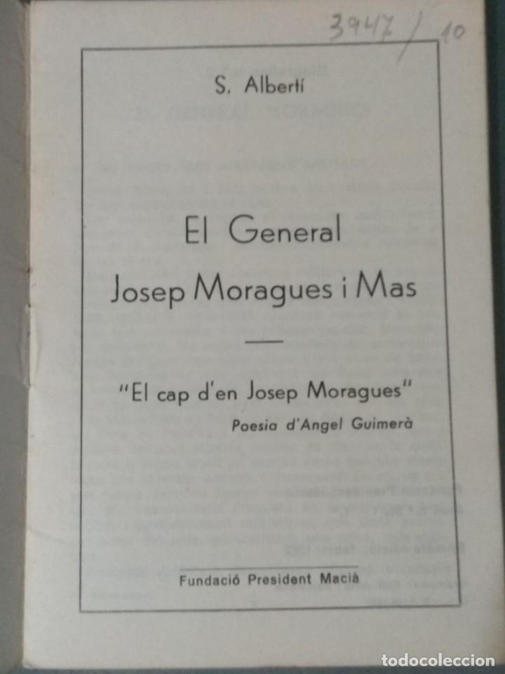 Libros antiguos: LIBRITO - GENERAL JOSEP MORAGUES - Foto 2