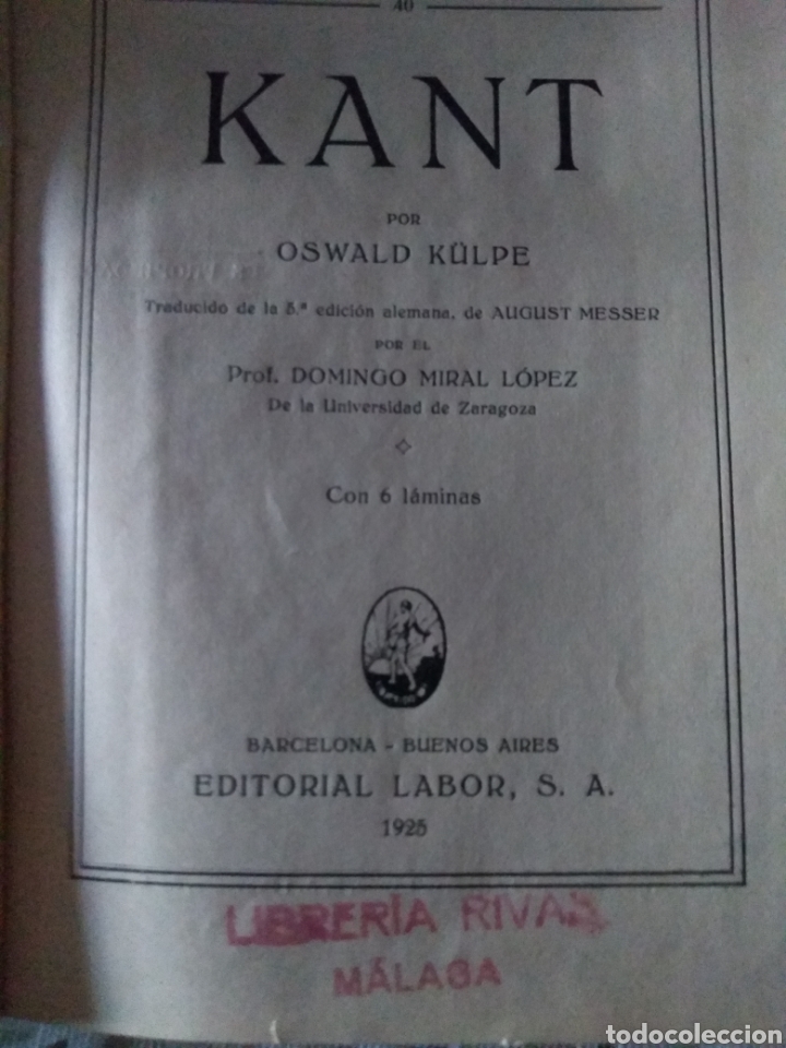 Libros antiguos: Kant - Foto 2
