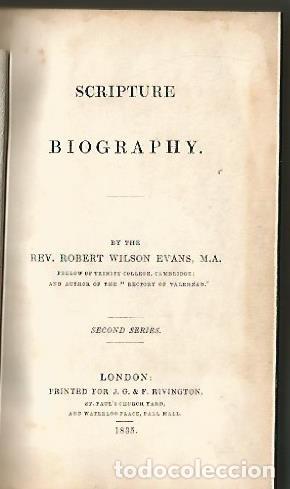 Libros antiguos: ROBERT WILSON EVANS. SCRIPTURE. BIOGRAPHY. LONDON 1835 - Foto 2