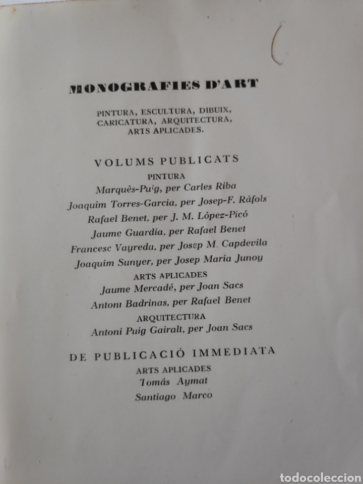 Libros antiguos: Monografia Joaqu&iacute;n sunyer - Foto 8