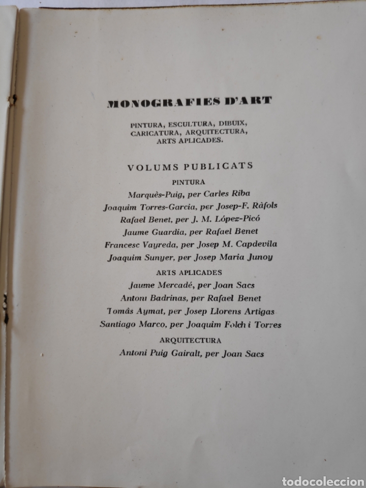 Libros antiguos: Monografia Joaqu&iacute;n sunyer - Foto 12