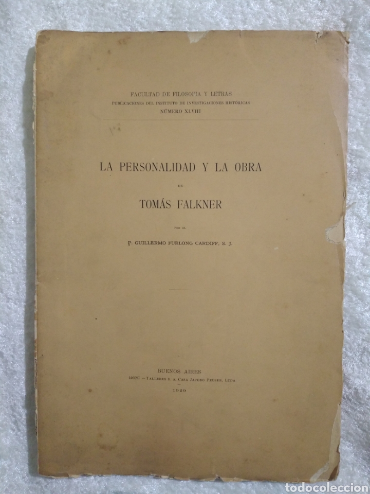 Antiquarische B&uuml;cher: LA PERSONALIDAD Y LA OBRA DE TOMAS FALKNER