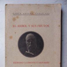 Libros antiguos: EL ARBOL Y SUS FRUTOS, TEODORO LLORENTE Y OLIVARES, SU ESENCIA Y ESPIRITU - AÑO 1936. Lote 311397898
