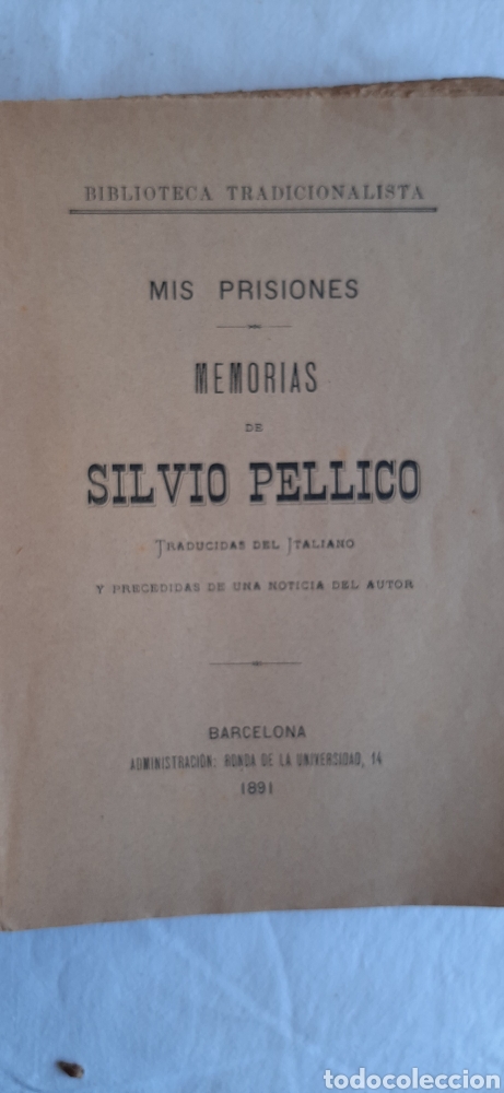 Libros antiguos: MIS PRISIONES, SILVIO PELLICO 1891 - Foto 2