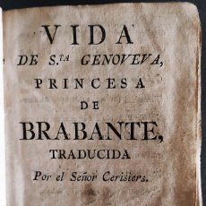 Livros antigos: PERGAMINO.VIDA DE SANTA GENOVEVA PRINCESA DE BRABANTE SR. DE CERISIERS. MADRID 1786. Lote 359406490