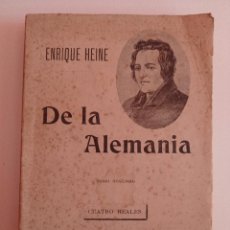Libros antiguos: DE LA ALEMANIA. ENRIQUE HEINE. TOMO SEGUNDO. Lote 363231380