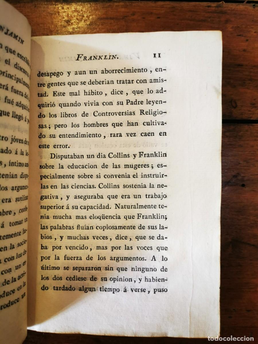Libros antiguos: VIDA del Dr. Benjamin Franklin: sacada de documentos aut&eacute;nticos - Foto 2