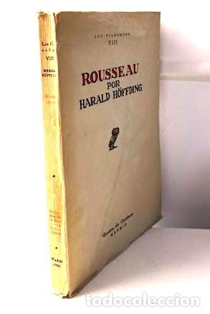 Libros antiguos: HARALD HOFFDING ... ROUSSEAU ... 1931 - Foto 1