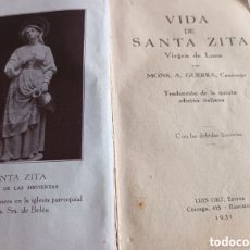 Libros antiguos: VIDA DE SANTA ZITA
