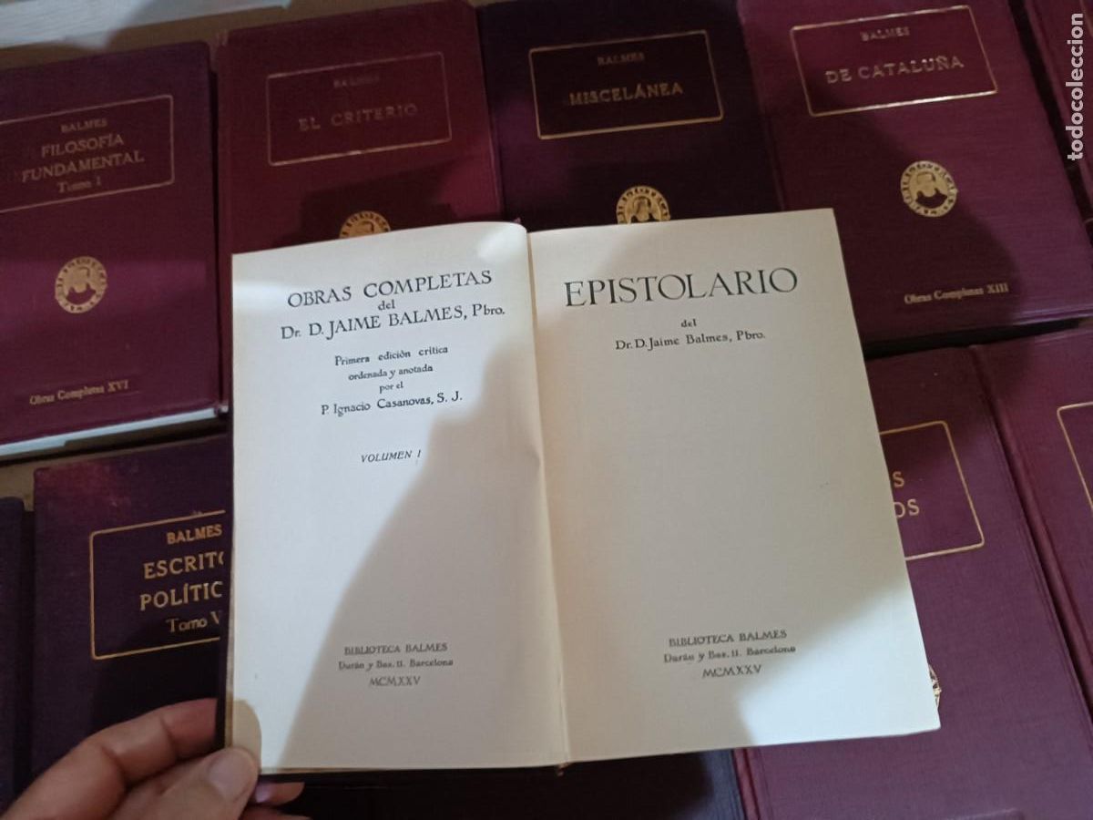 Libros antiguos: Obras completas de Jaime Balmes, 1925 - Foto 2