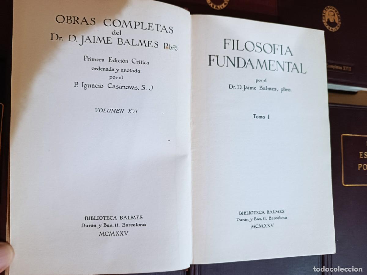 Libros antiguos: Obras completas de Jaime Balmes, 1925 - Foto 5