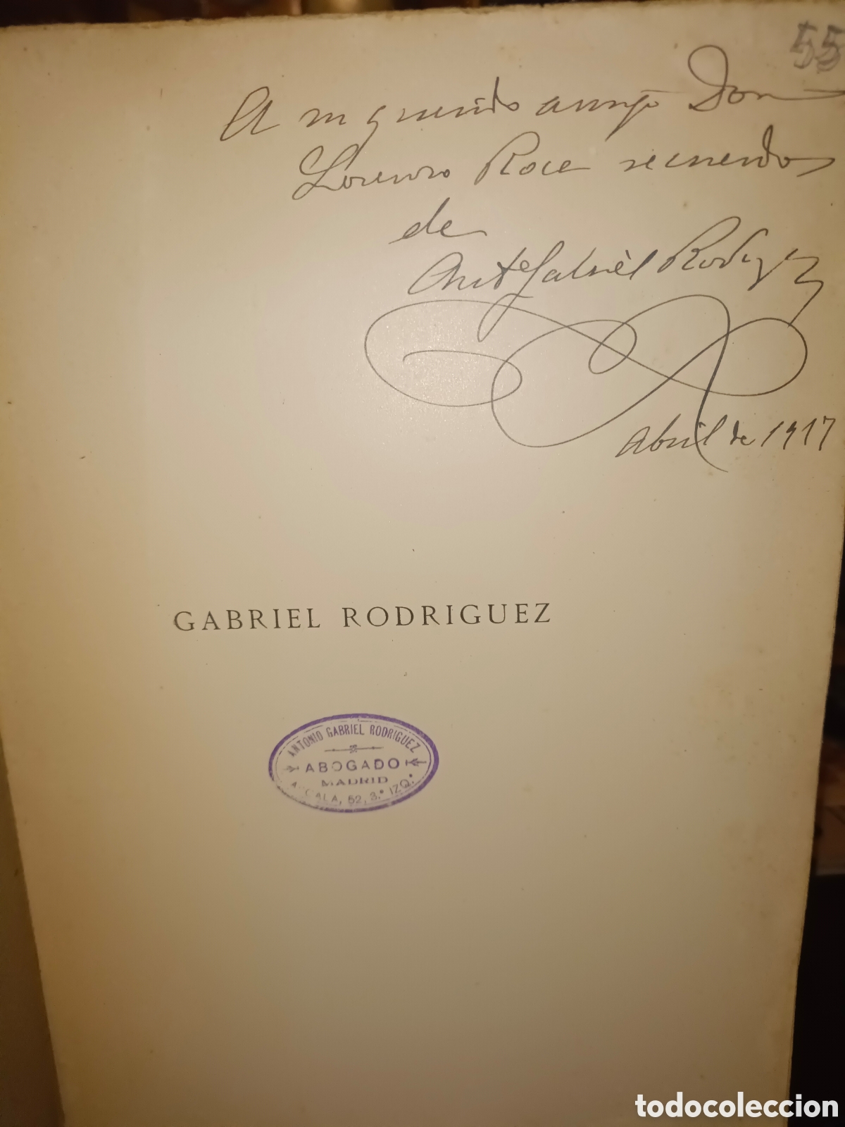 Libros antiguos: Gabriel Rodr&iacute;guez A&ntilde;o 1917 - Foto 2