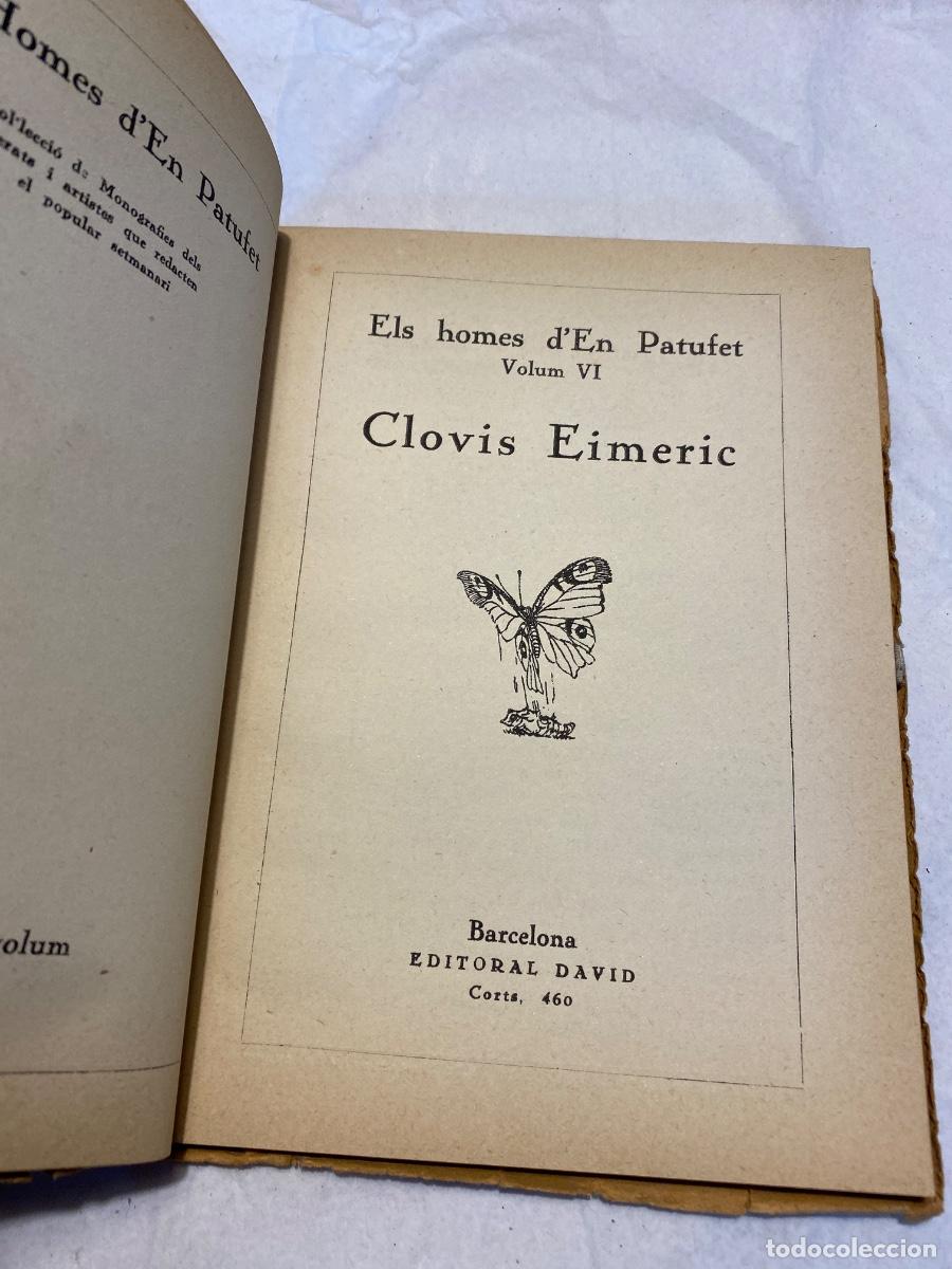 Libros antiguos: CLOVIS EIMERIC. ELS HOMES DEN PATUFET . EDITORIAL DAVID - Foto 2