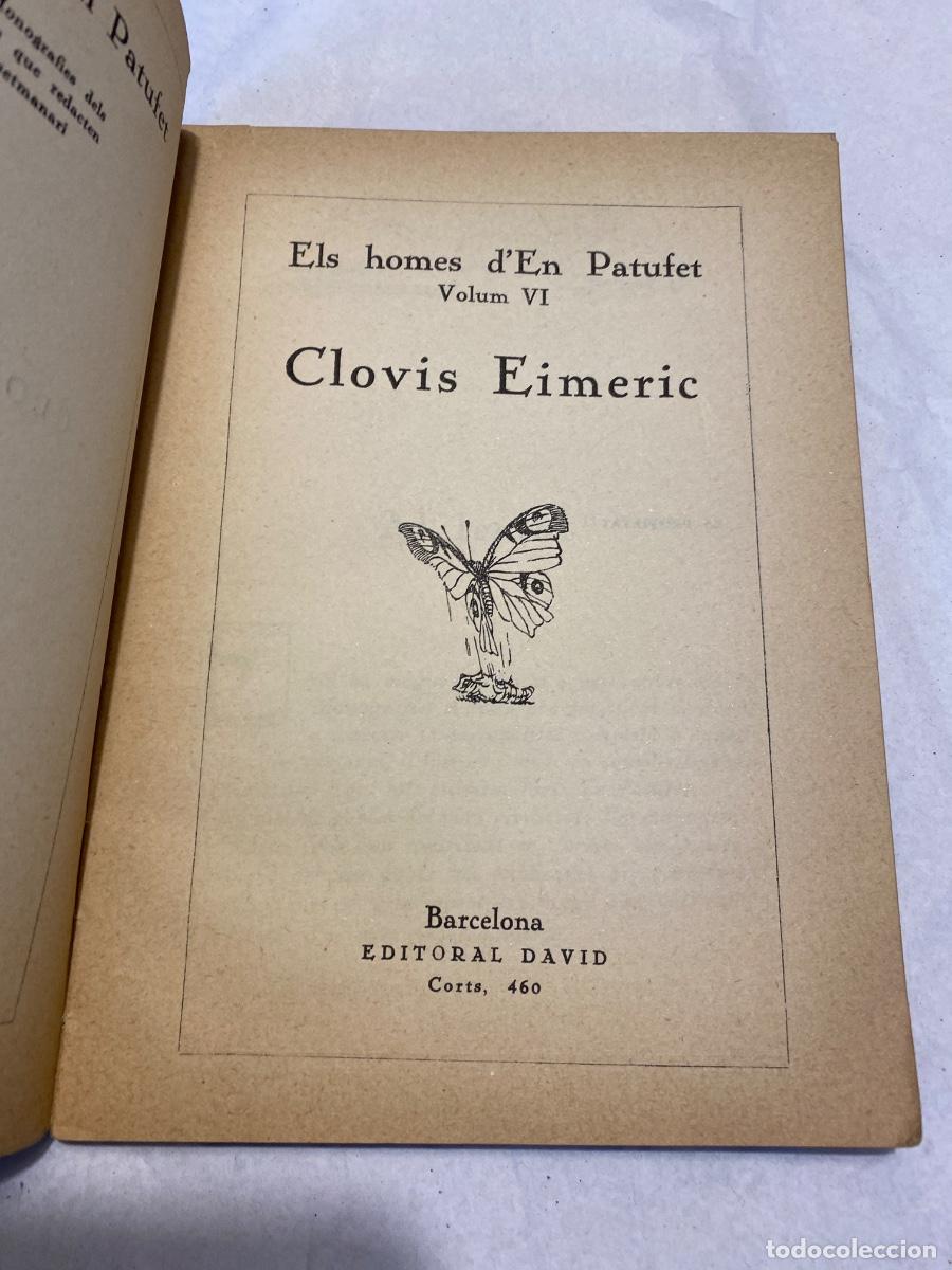 Libros antiguos: CLOVIS EIMERIC. ELS HOMES DEN PATUFET . EDITORIAL DAVID - Foto 2