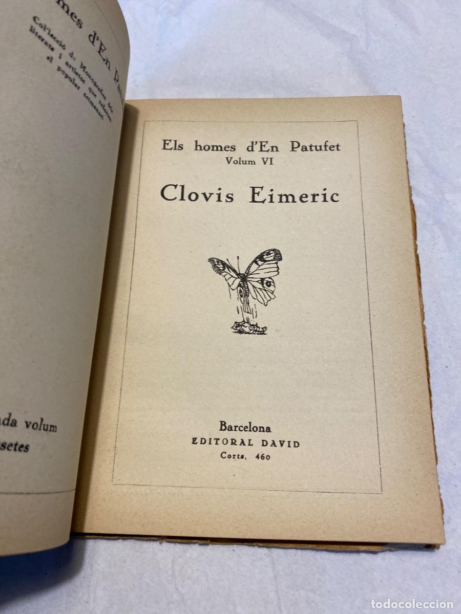 Libros antiguos: CLOVIS EIMERIC. ELS HOMES DEN PATUFET . EDITORIAL DAVID - Foto 2