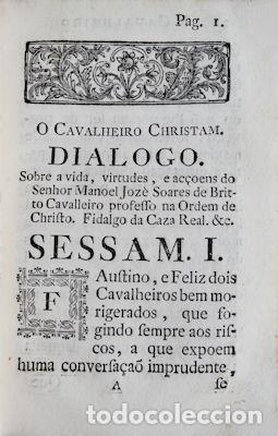 Libros antiguos: CAVALHEIRO (O) CHRIST&Atilde;O. DIALOGO. [AN&Oacute;NIMO] - Foto 2