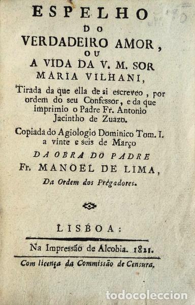 Libros antiguos: LIMA. (Manuel de) - ESPELHO DO VERDADEIRO AMOR. - Foto 1