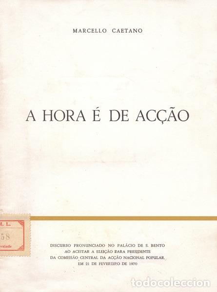 Libros antiguos: CAETANO. (Marcelo) - A HORA &Eacute; DE AC&Ccedil;&Atilde;O. - Foto 1